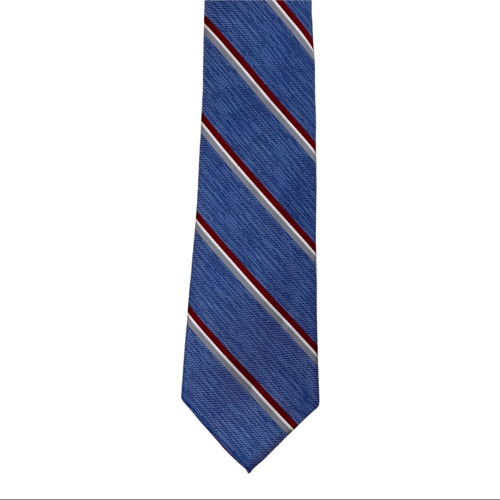 Dockers Striped Polyester Tie, Blue